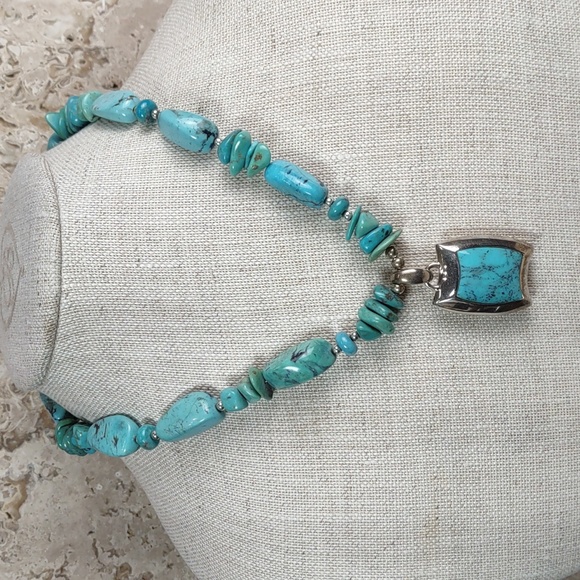 Barse Turquoise/Sterling Silver Necklace - Picture 1 of 11